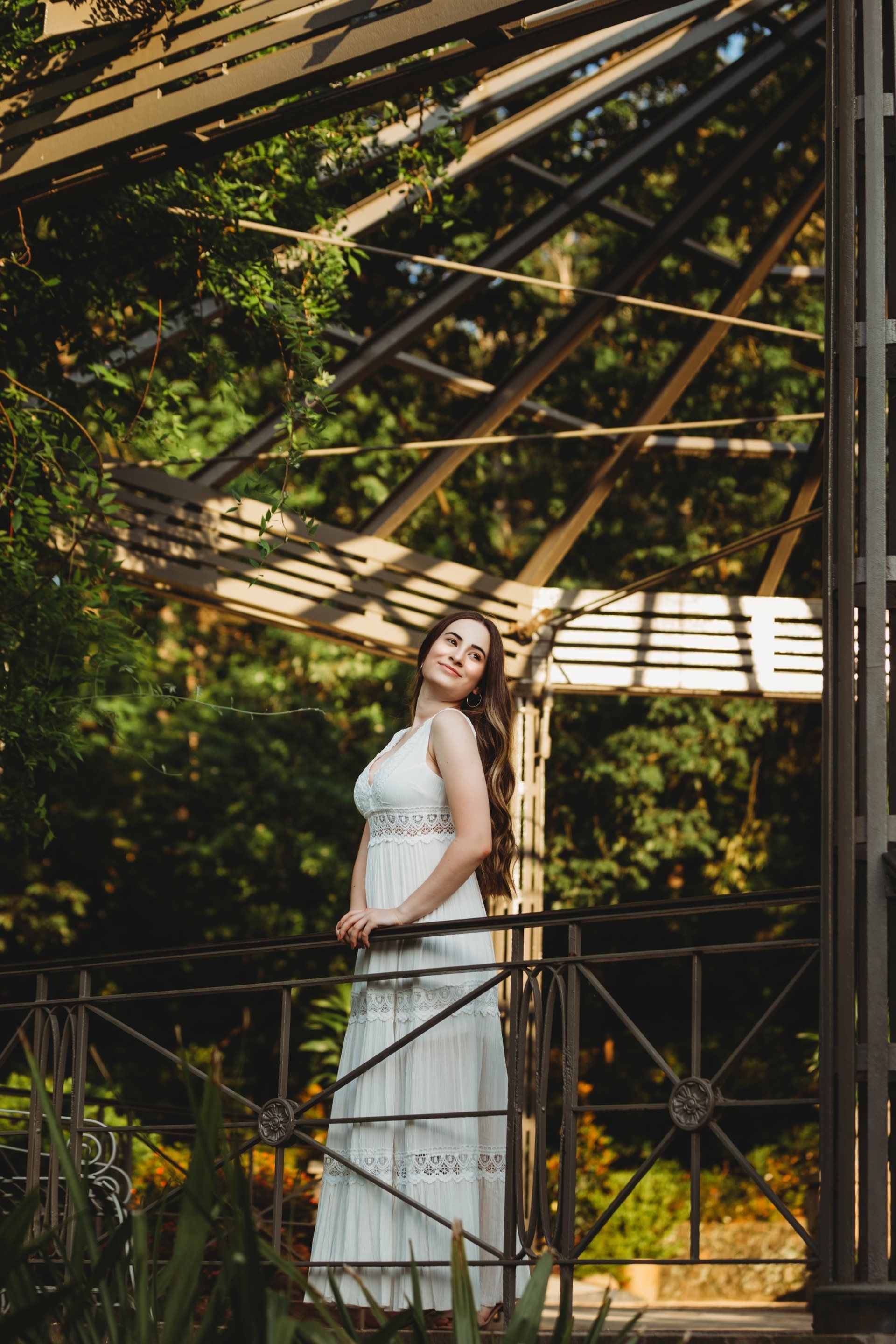 High school senior portrait session at Duke Gardens in Durham, North Carolina
