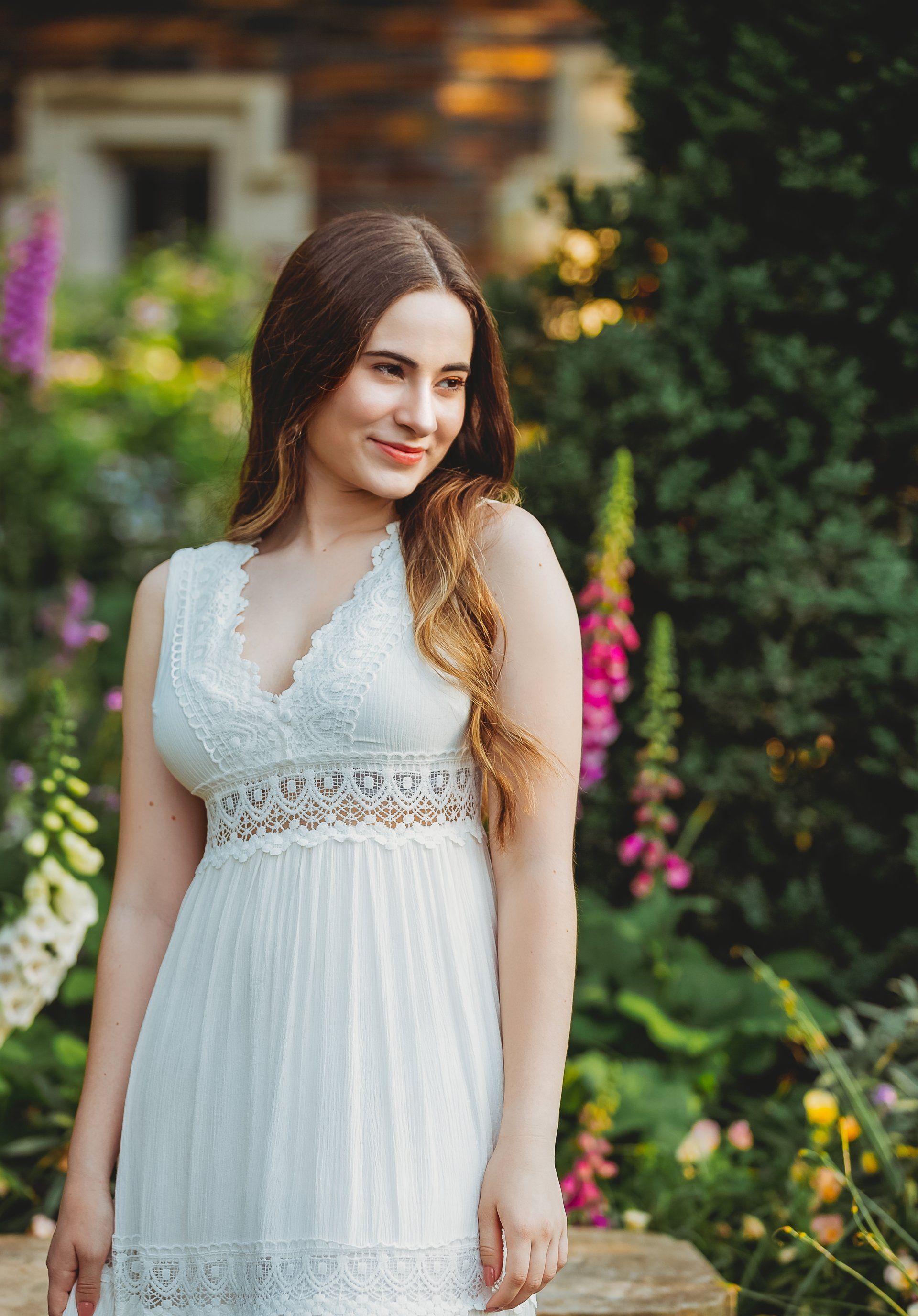 High school senior portrait session at Duke Gardens in Durham, North Carolina

