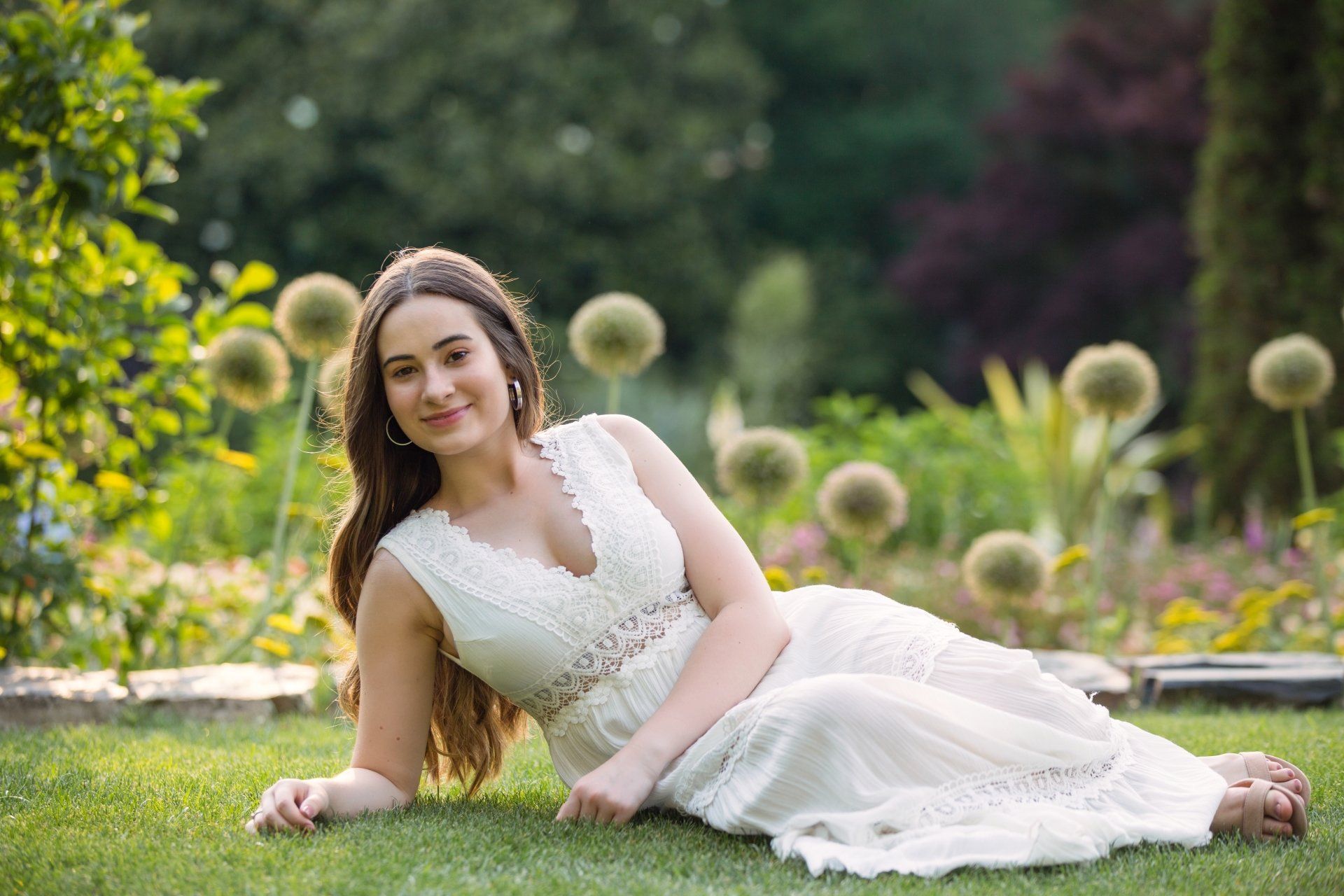 High school senior portrait session at Duke Gardens in Durham, North Carolina
