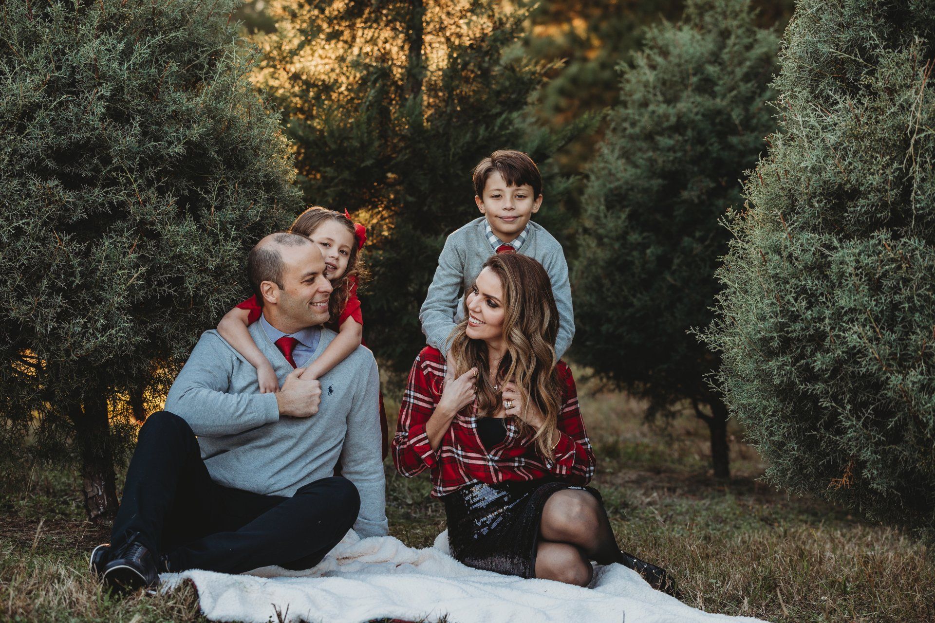 Raleigh Christmas Tree Farm Mini Sessions at Jordan Lake Christmas Tree Farm
