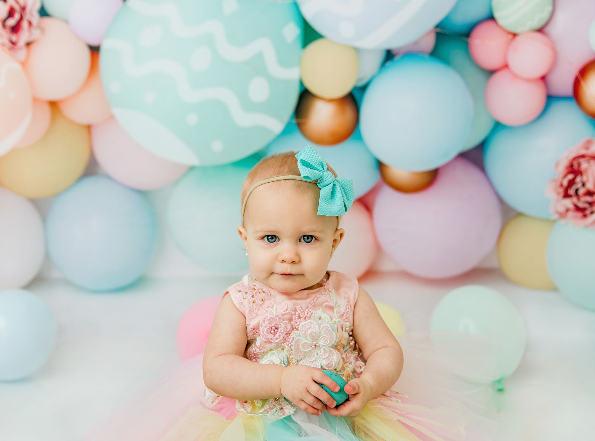 Toddler girl first Easter portrait photography