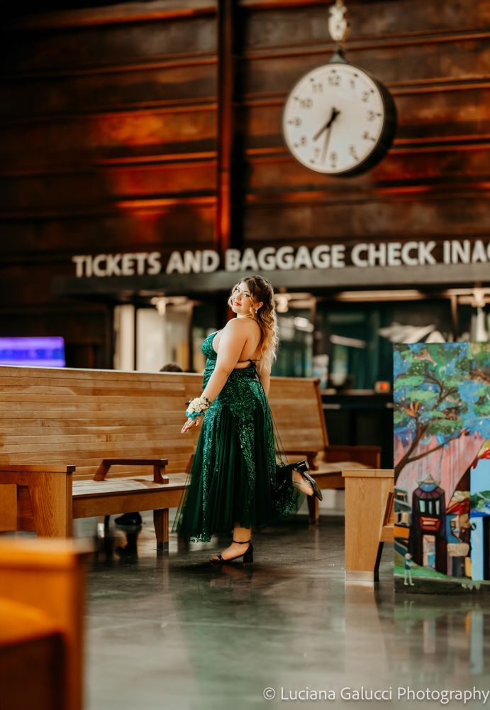 High school prom portraits in downtown Raleigh featuring elegant styling and natural light
