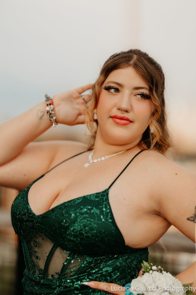 High school prom portraits in downtown Raleigh featuring elegant styling and natural light
