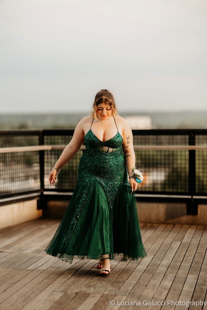 High school prom portraits in downtown Raleigh featuring elegant styling and natural light
