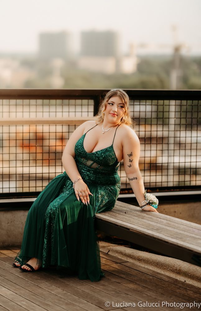High school prom portraits in downtown Raleigh featuring elegant styling and natural light
