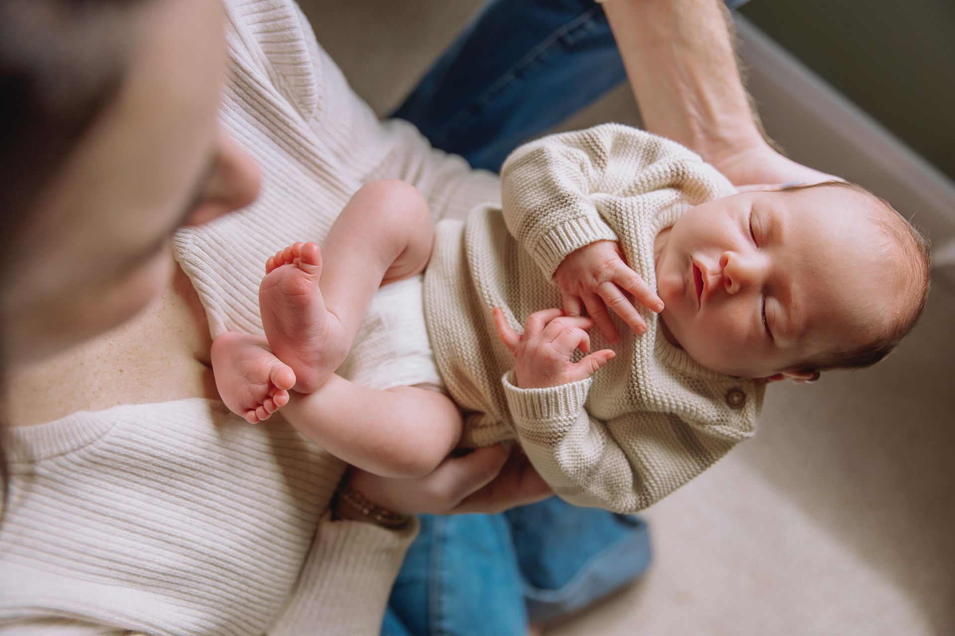 Natural newborn photography without props in Raleigh, NC