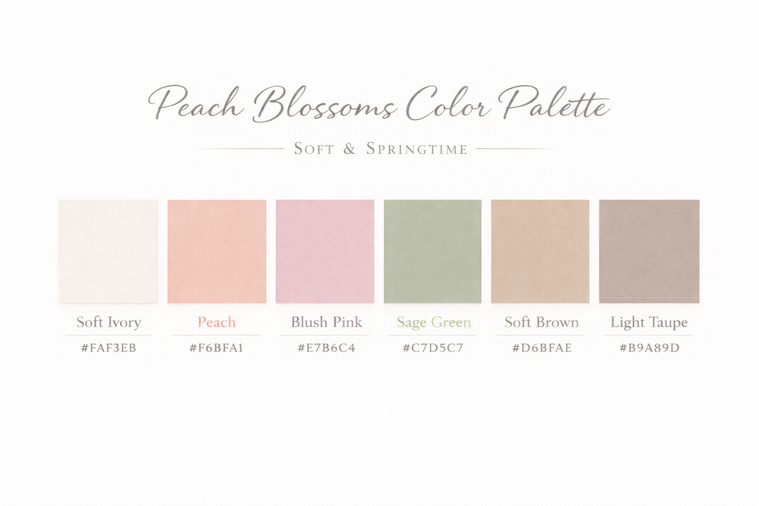 Peach Blossoms Portraits in Raleigh Color Palette Suggestion