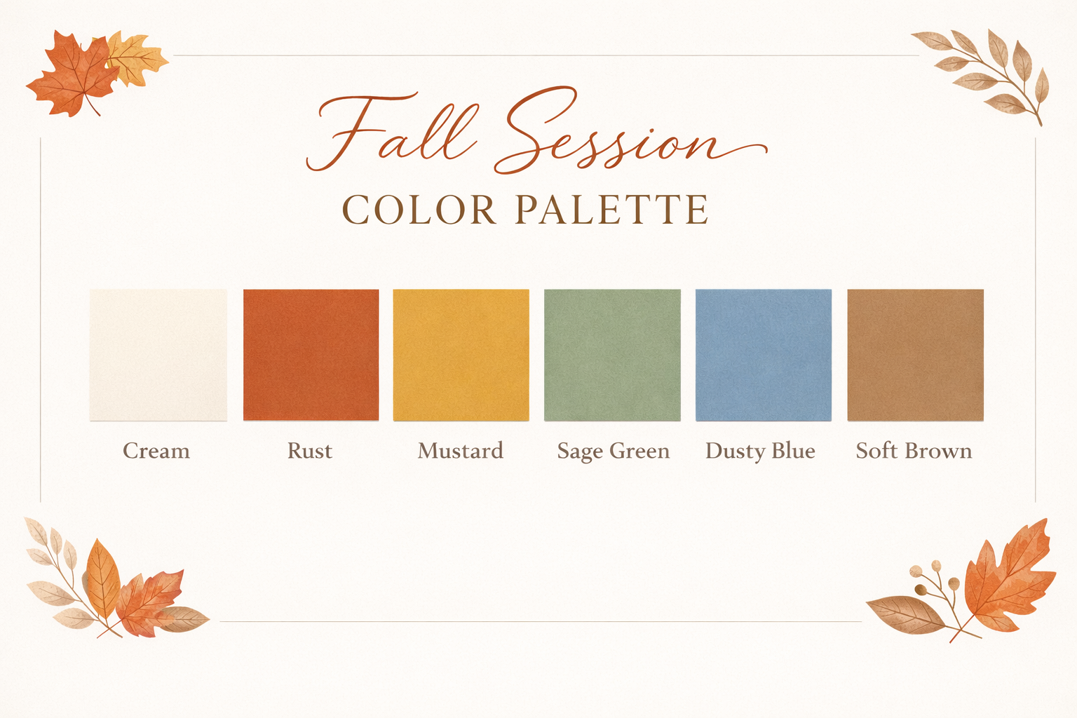 Fall Portraits in Raleigh Color Palette Suggestion