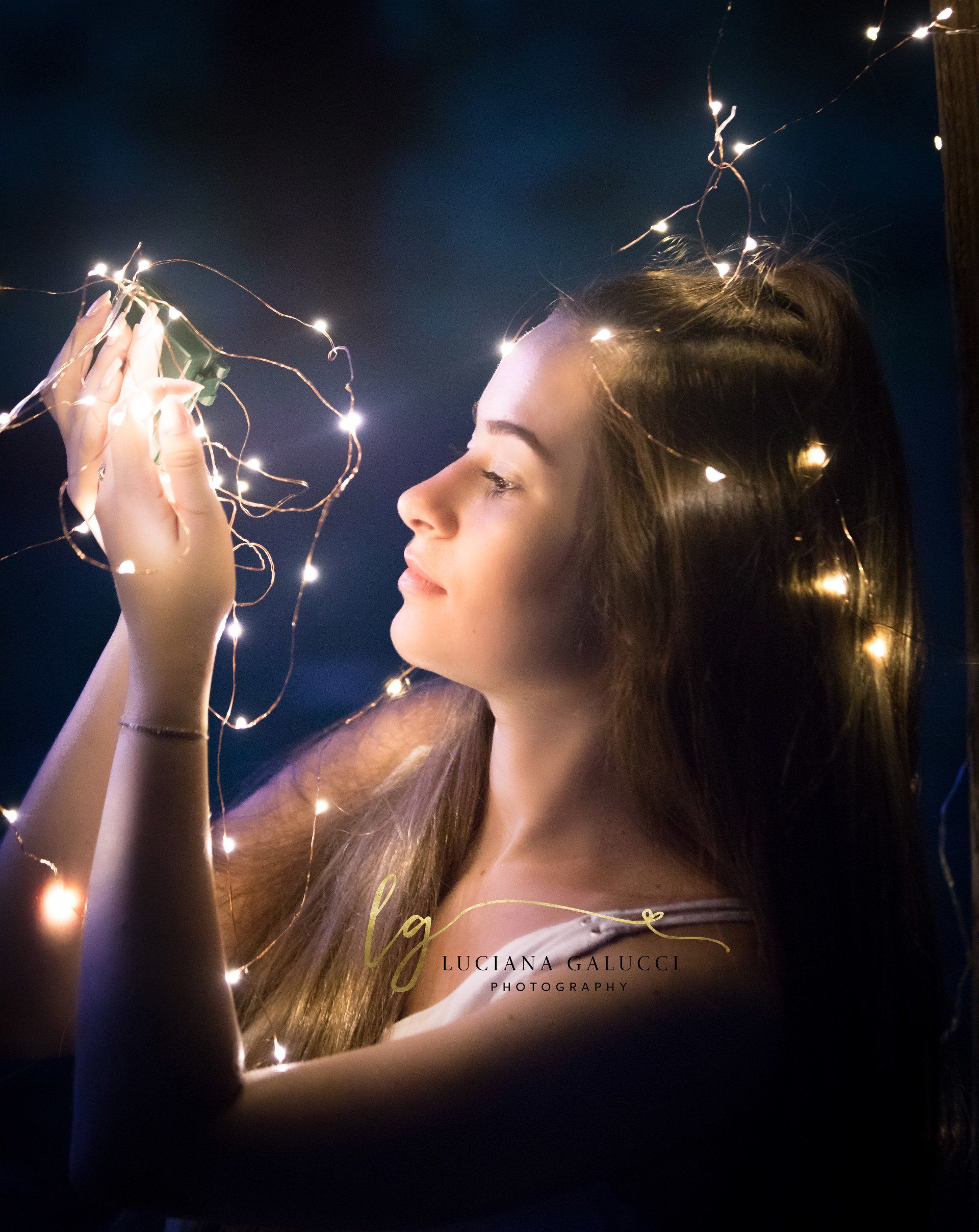 Golden hour senior portrait session in a sunflower field at Dix Park in Raleigh, North Carolina
