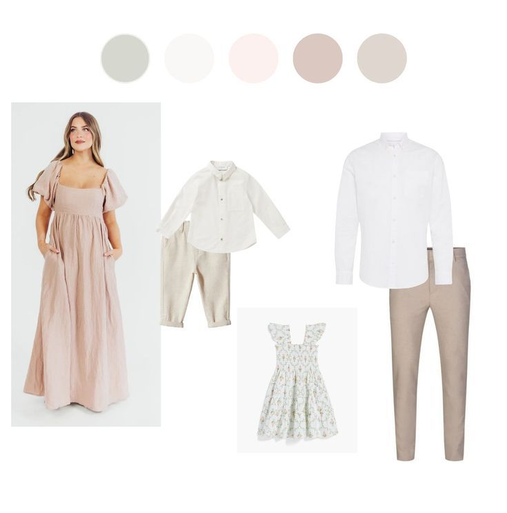 Newborn photography outfit combination for family
