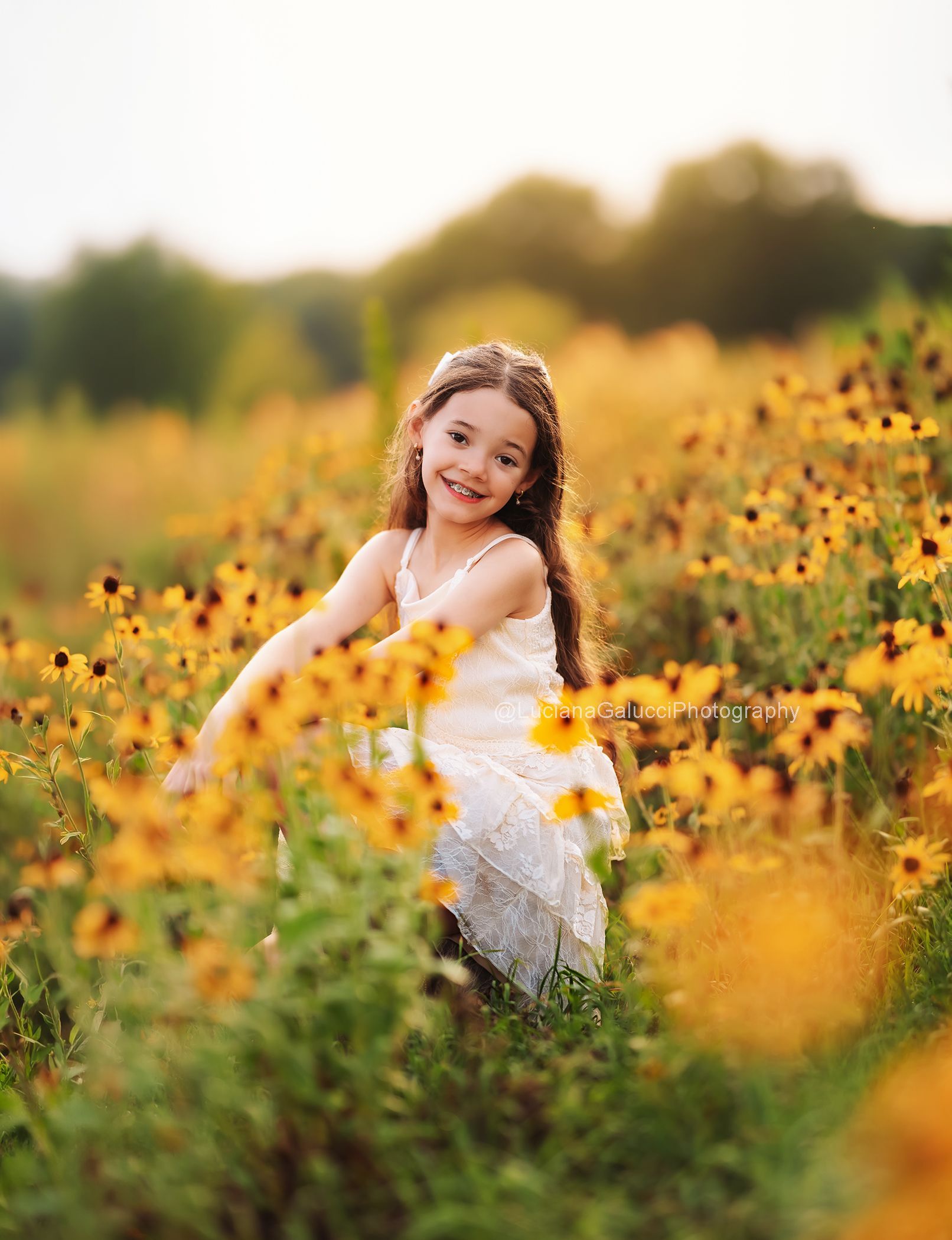 Natural portrait of a young girl during a  Raleigh family photography session.