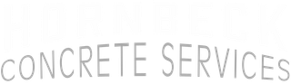 A logo for Hornbeck Concrete Services is shown in white and gray text.