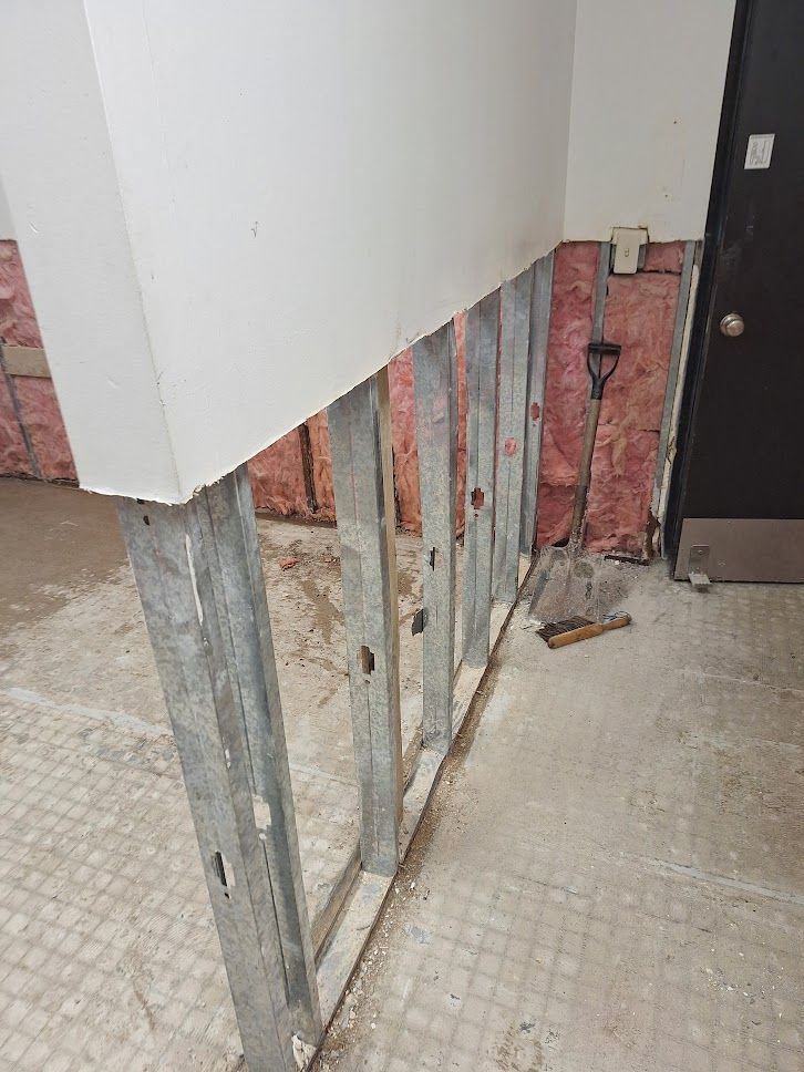 Drywall replacement with insulation