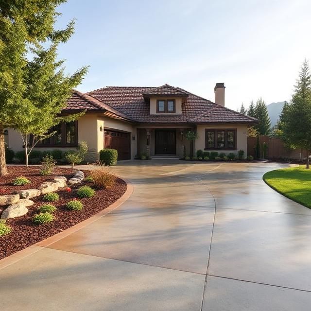 A large house  in Northern CA with a driveway leading to it