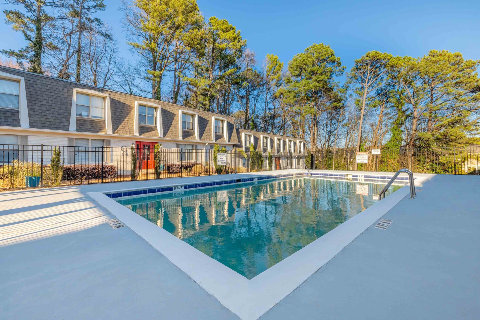 Resort-style pool at Westside Court apartment community in Atlanta