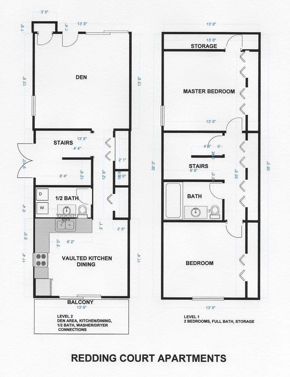 Redding Court Apartments Floor Plan