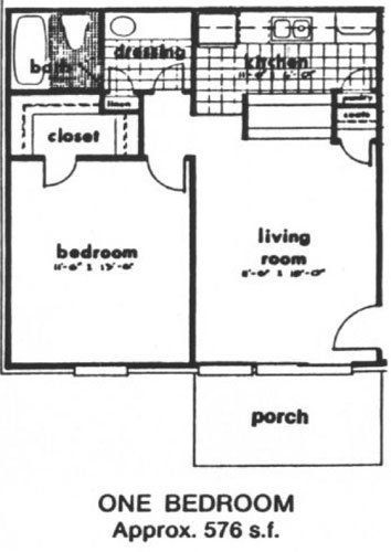 1 Bed Floor Plan C