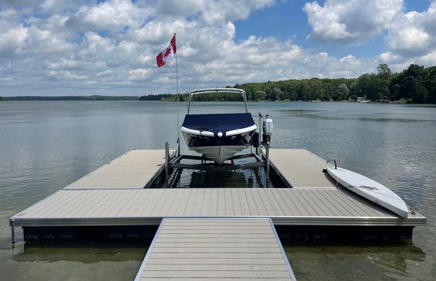 An image of a DockinaBox Heavy Duty Floating Dock