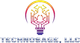 Logo for Technosage, LLC featuring a lightbulb icon formed by circuit board traces in a yellow-to-purple gradient.