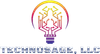 Logo for Technosage, LLC featuring a lightbulb icon formed by circuit board traces in a yellow-to-purple gradient.