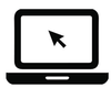A google play and an apple app store icon on a white background.