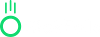 A green circle with three lines coming out of it on a white background.