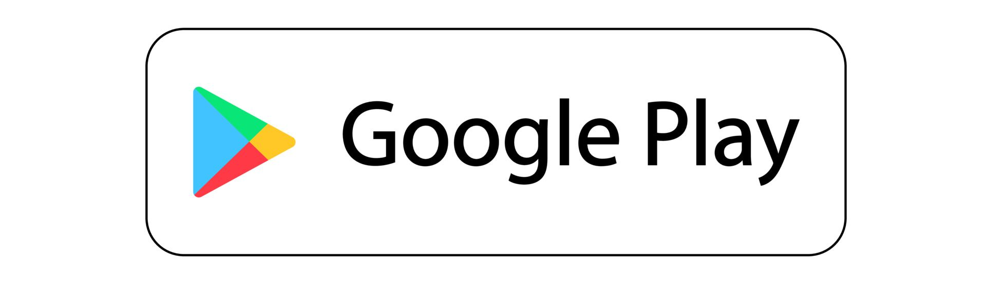 A google play and an apple app store icon on a white background.