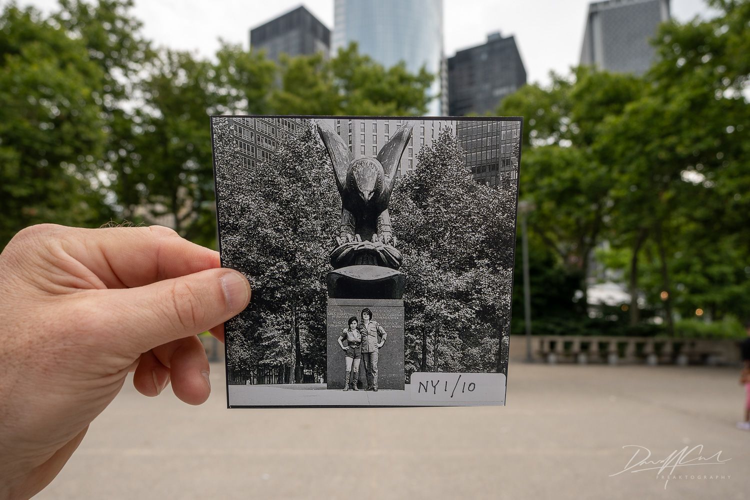 John Lennon and Yoko Ono, Battery Park 1970 Then and Now