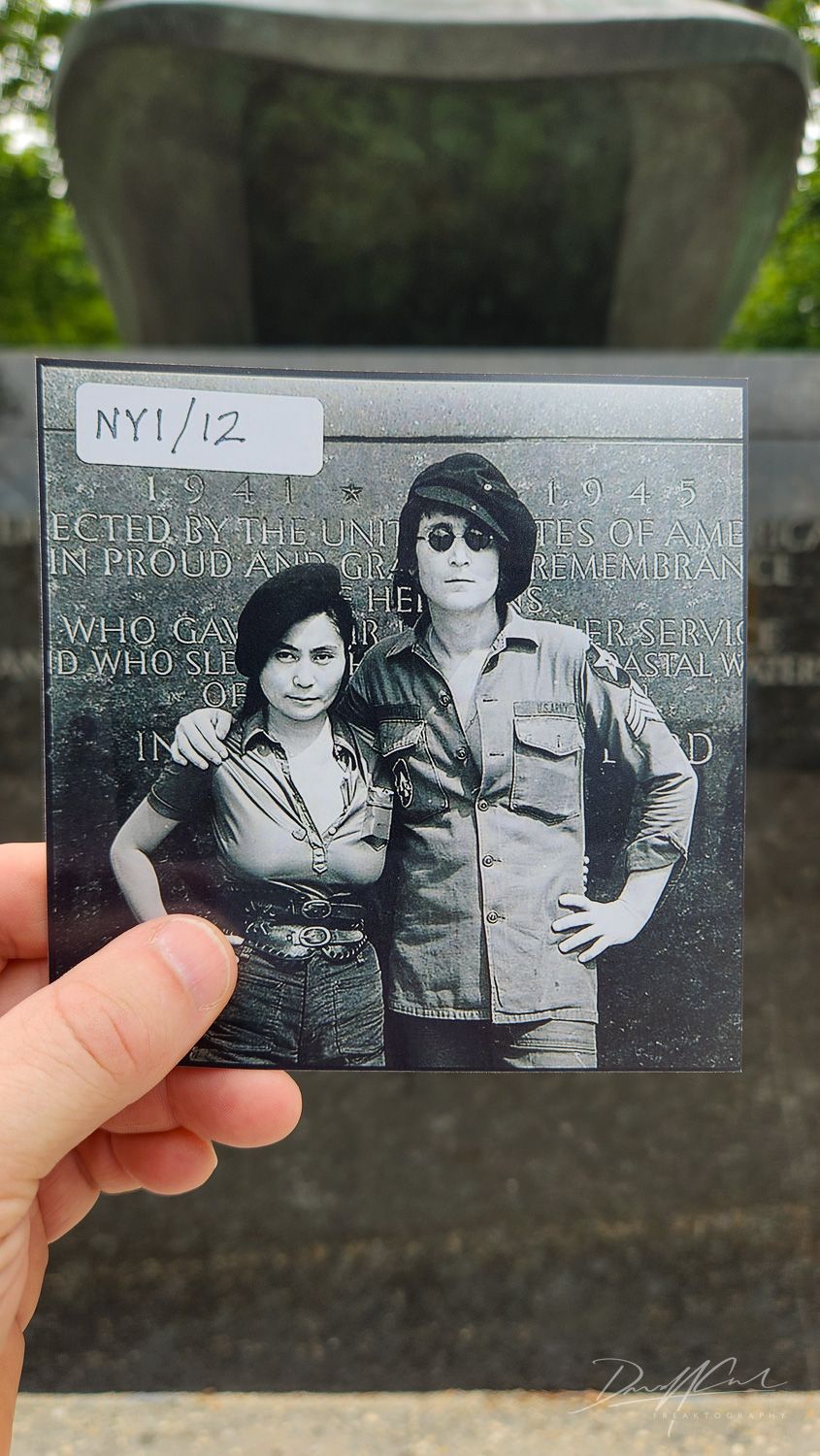 John Lennon and Yoko Ono, Battery Park 1970 Then and Now