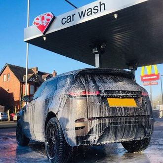 Car wash black car washing