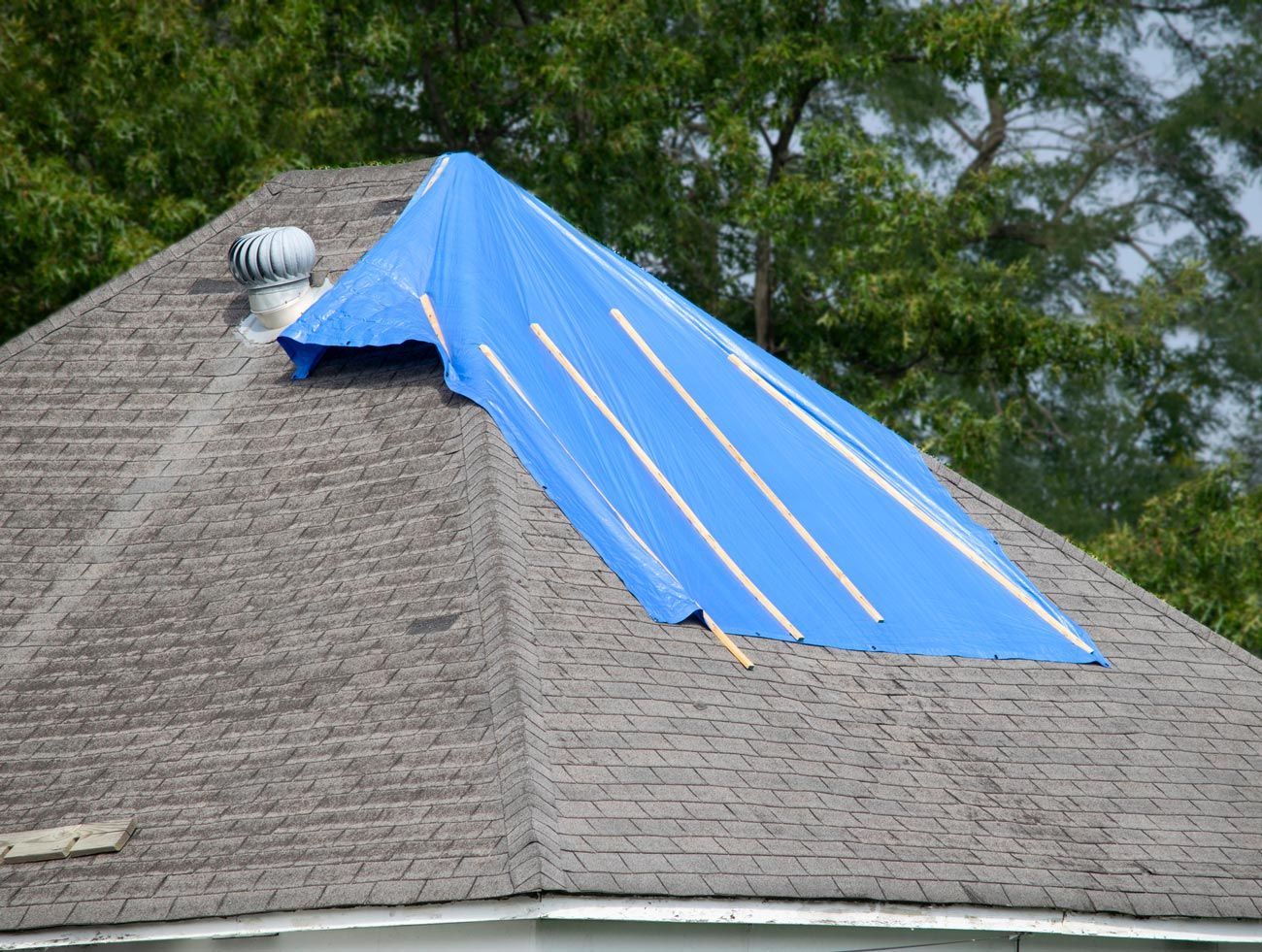 Tarp On Roof — Fredericksburg, VA — John Mills JR Roofing Co.