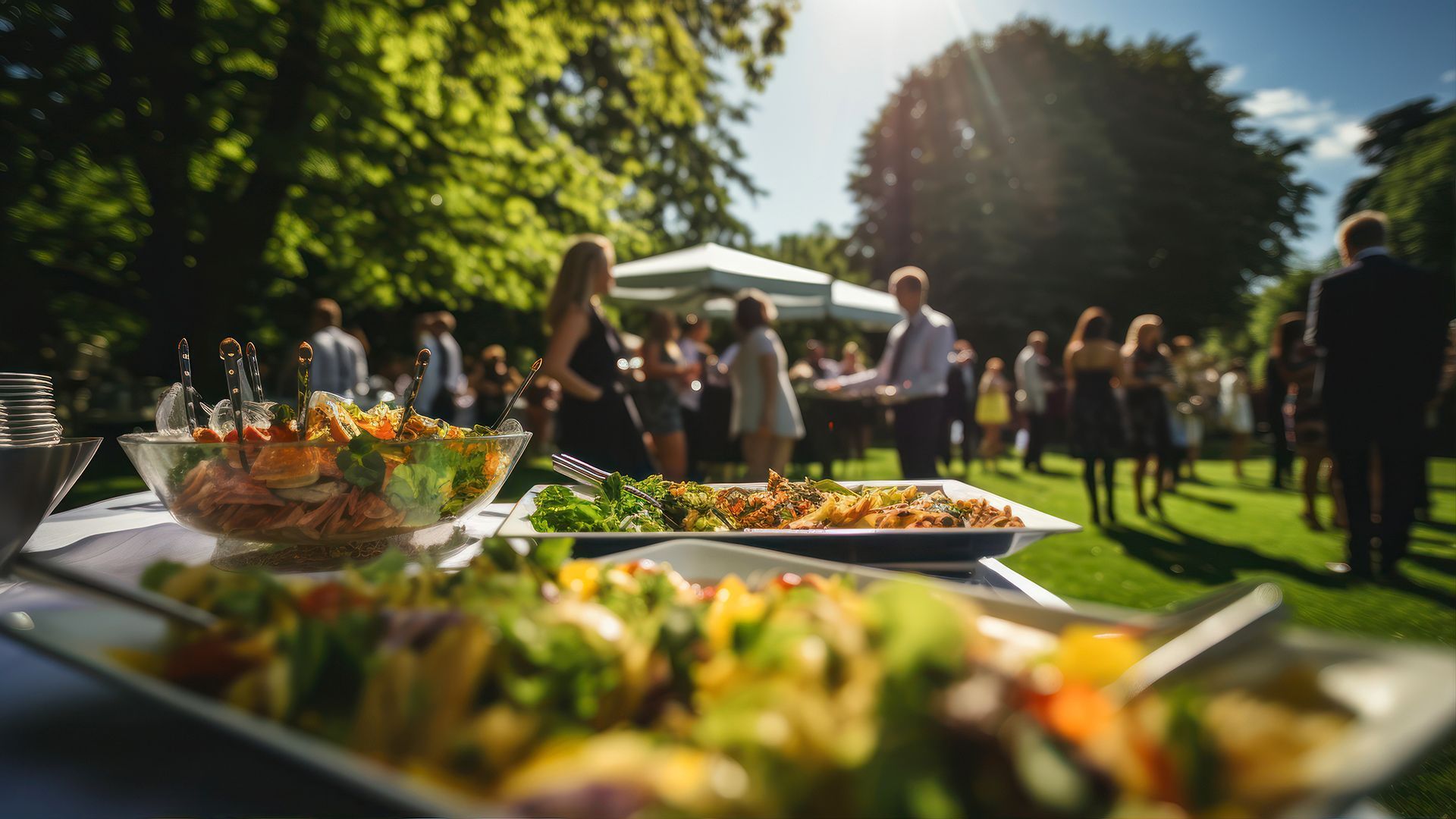 Outside catering from Montgomery's Butchers of Bramhall.