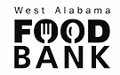 West Alabama Food Bank logo with a fork and spoon inside the 