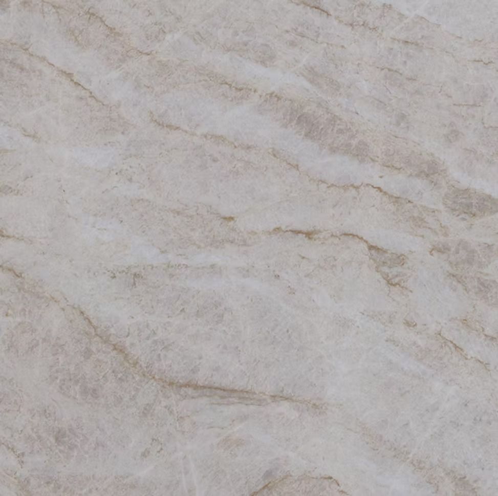 Beige marble-like surface with brown veining.