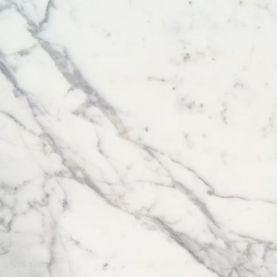White marble with gray veining.