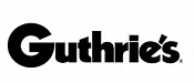 Guthrie's logo in black text, simple sans-serif font, on a white background.