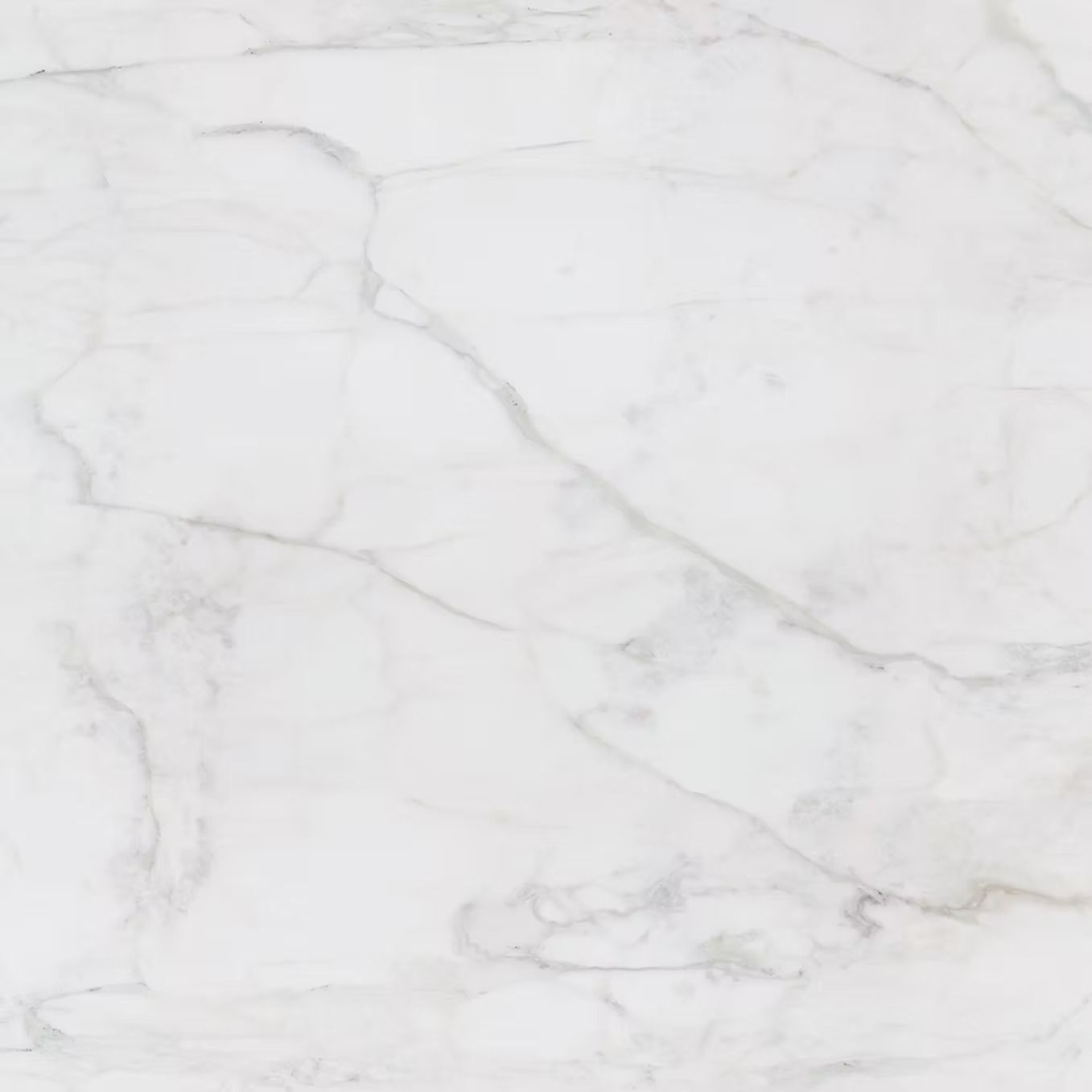 White marble with gray veining.