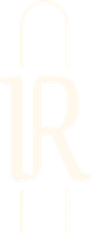 A white letter r on a white background.