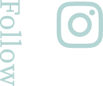 A blue instagram logo with the words `` follow '' below it.