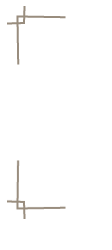 A drawing of two crosses on a white background.