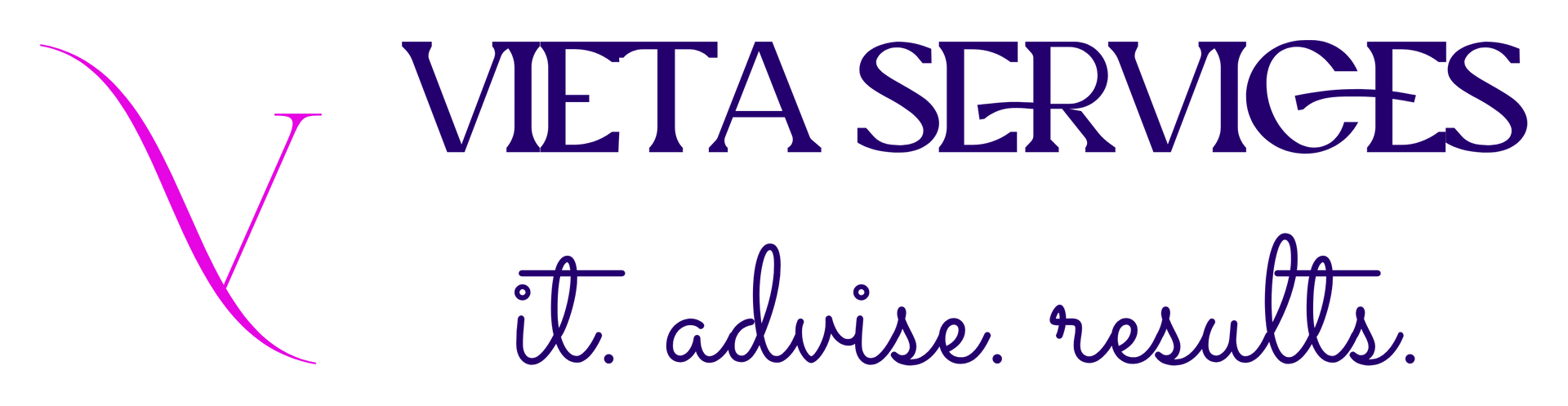 Logo voor Vieta Services met een gestileerde 