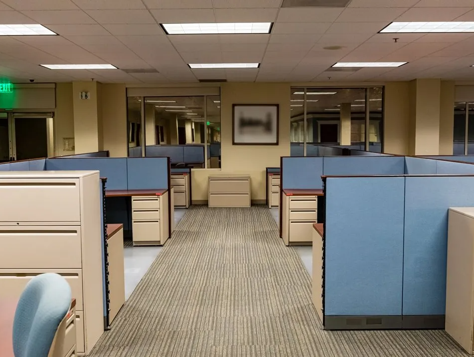 Office Blue Cubicles — Glendale, AZ — CCR Furniture Upholstery Cleaners, Inc.