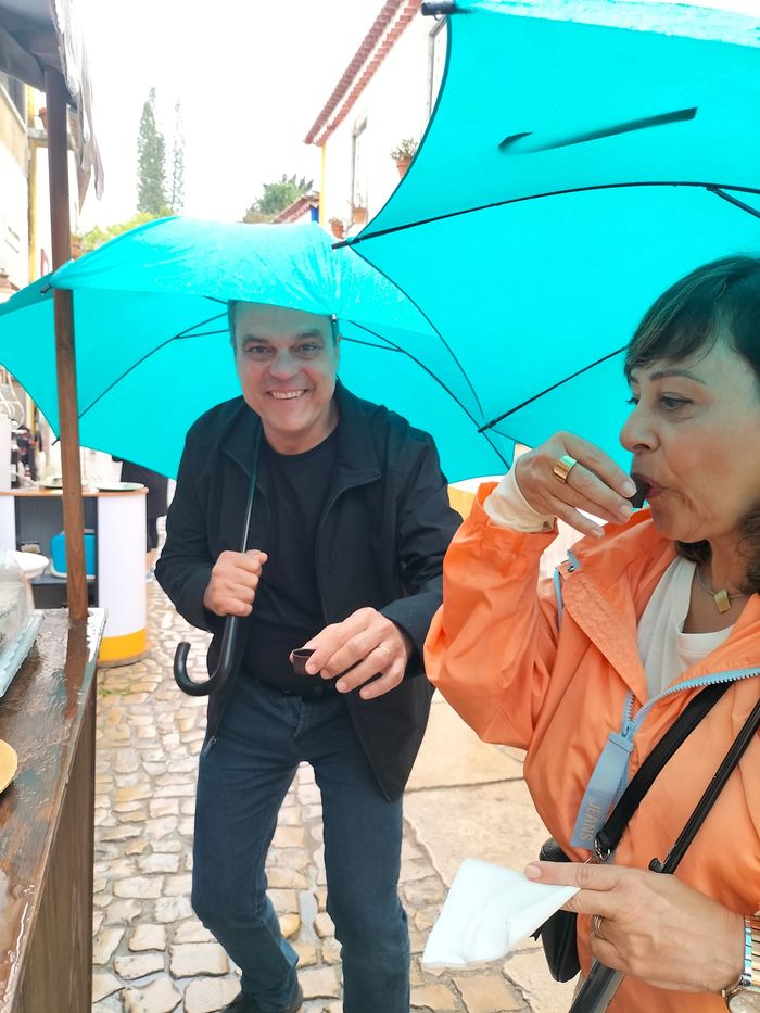 The Amity Family Tours Travelers at Óbidos from Lisbon