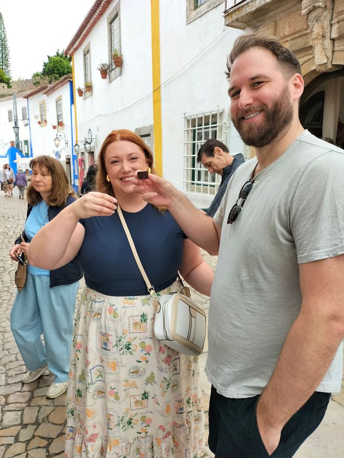 The Amity Family Tours Travelers at Óbidos from Lisbon