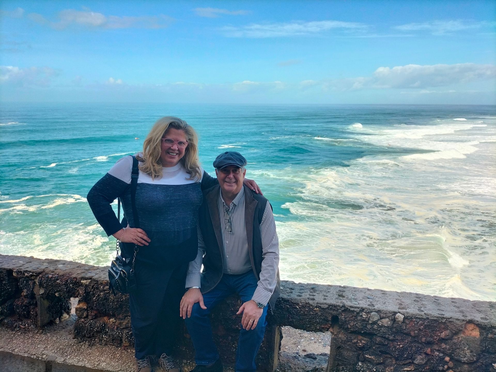 The Amity Family Tours Travelers at Nazaré (The Biggest Waves in the World) from Lisbon