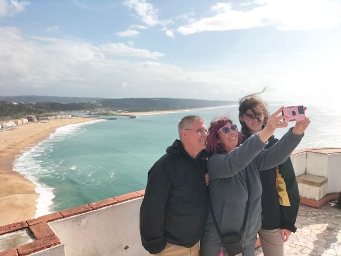 The Amity Family Tours Travelers at Nazaré (The Biggest Waves in the World) from Lisbon
