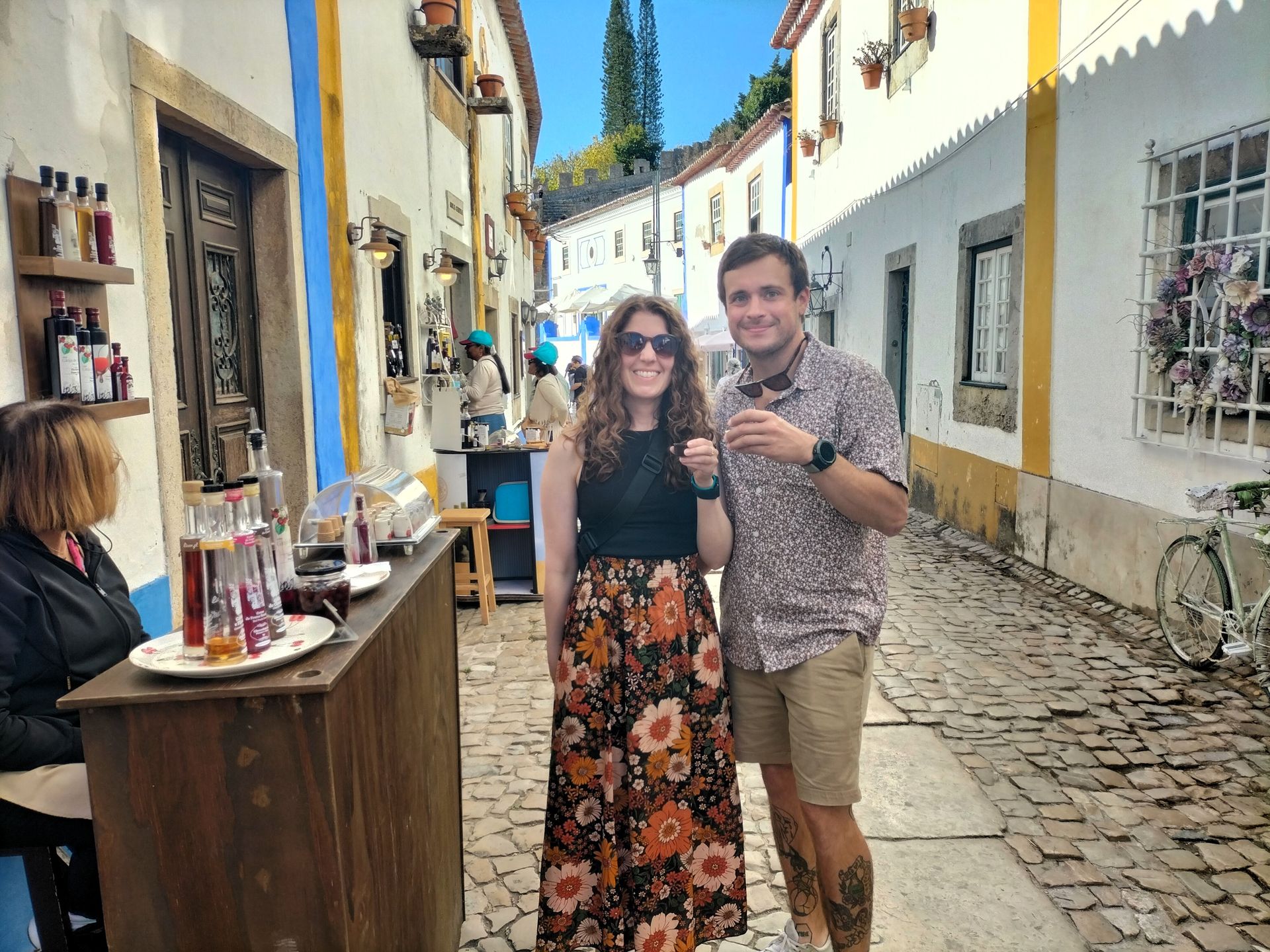 The Amity Family Tours Travelers at Obidos from Lisbon