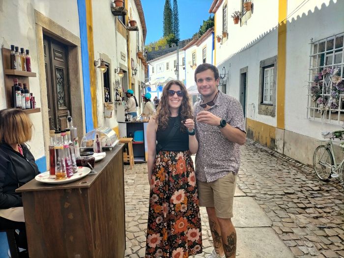 The Amity Family Tours Travelers at Obidos from Lisbon
