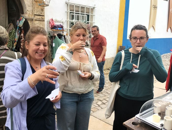 The Amity Family Tours Travelers at Obidos from Lisbon
