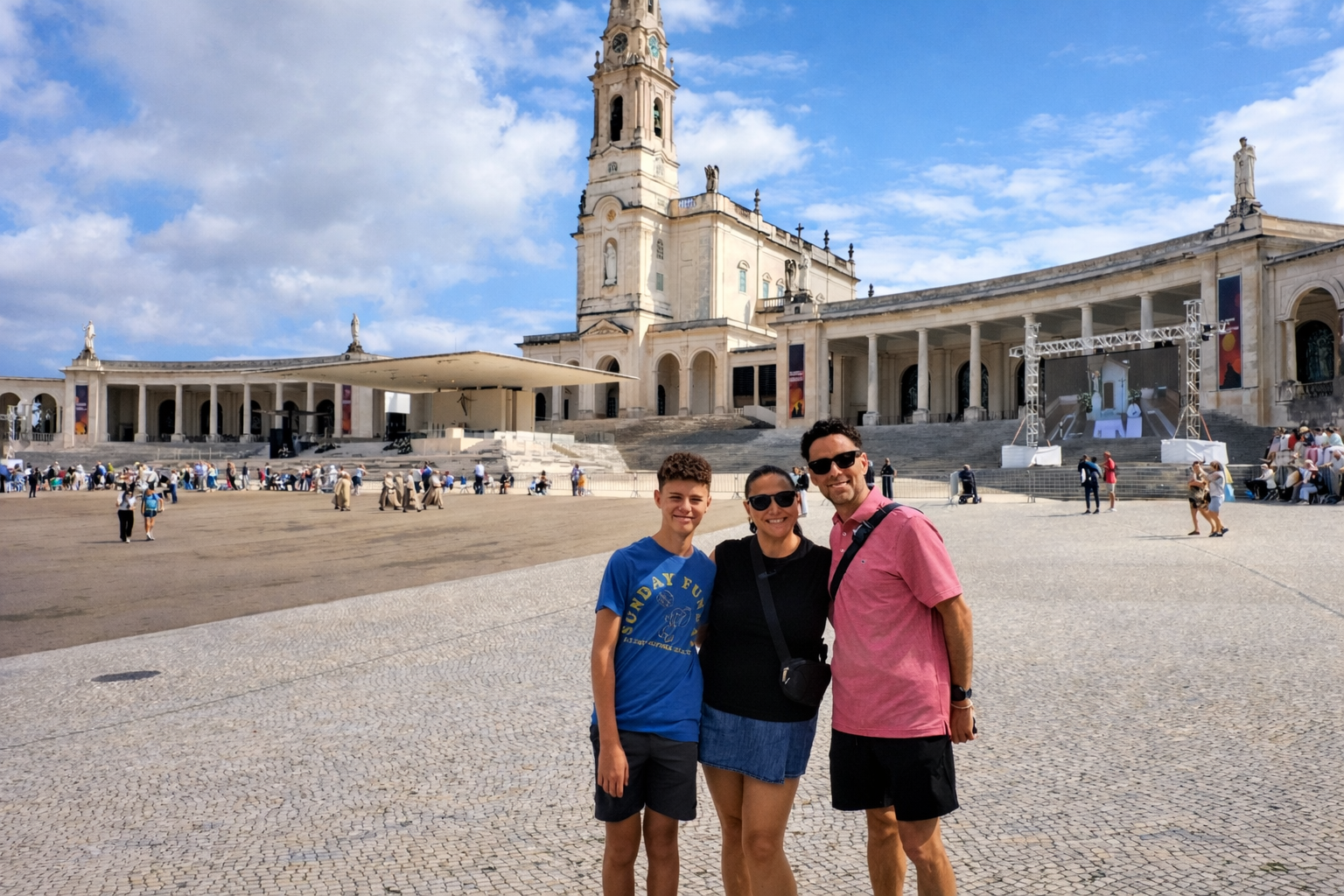 The Amity Family Tours Travelers at Fatima from Lisbon